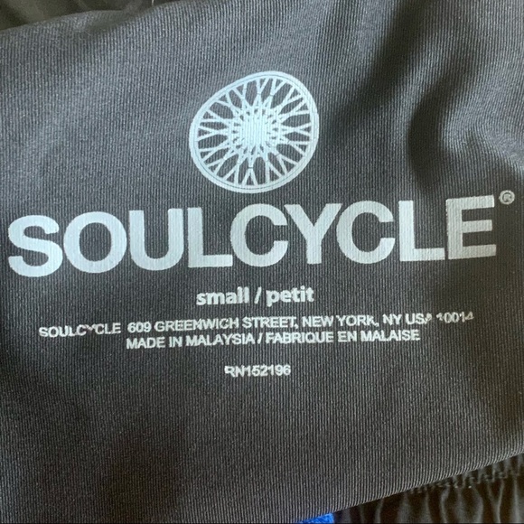 SOULCYCLE Athletic Shorts Cycling Inner Compression Grid Pattern Gray - Picture 3 of 10